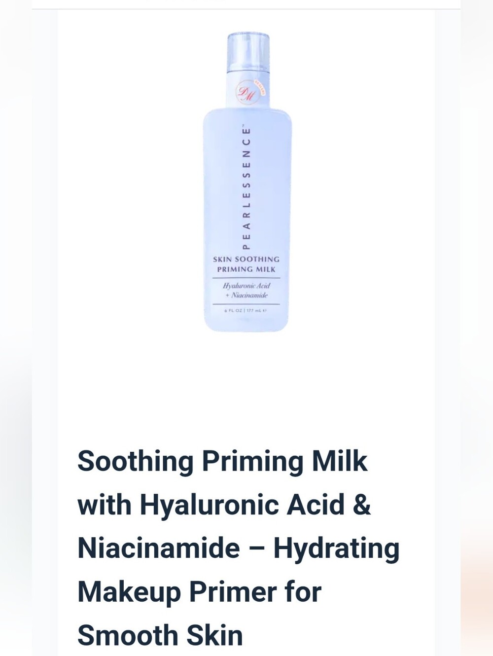Pearlessence Skin Soothing Priming Milk